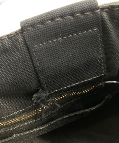 PRADA Hand Bag Tote Purse Canapa Black Authentic