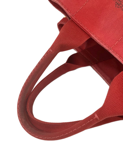 PRADA Hand Bag Tote Purse Canapa Red Authentic