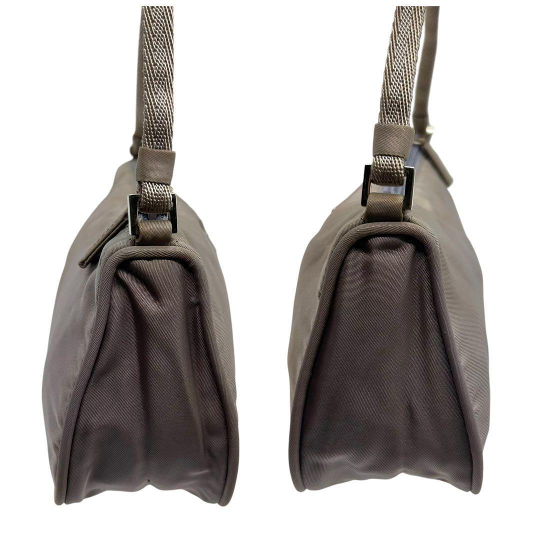 PRADA Accessory Pouch Hand Bag Tote Purse Logo Nylon Purple Authentic
