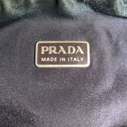 PRADA Accessory Pouch Shoulder Bag Purse Logo Nylon Khaki Authentic