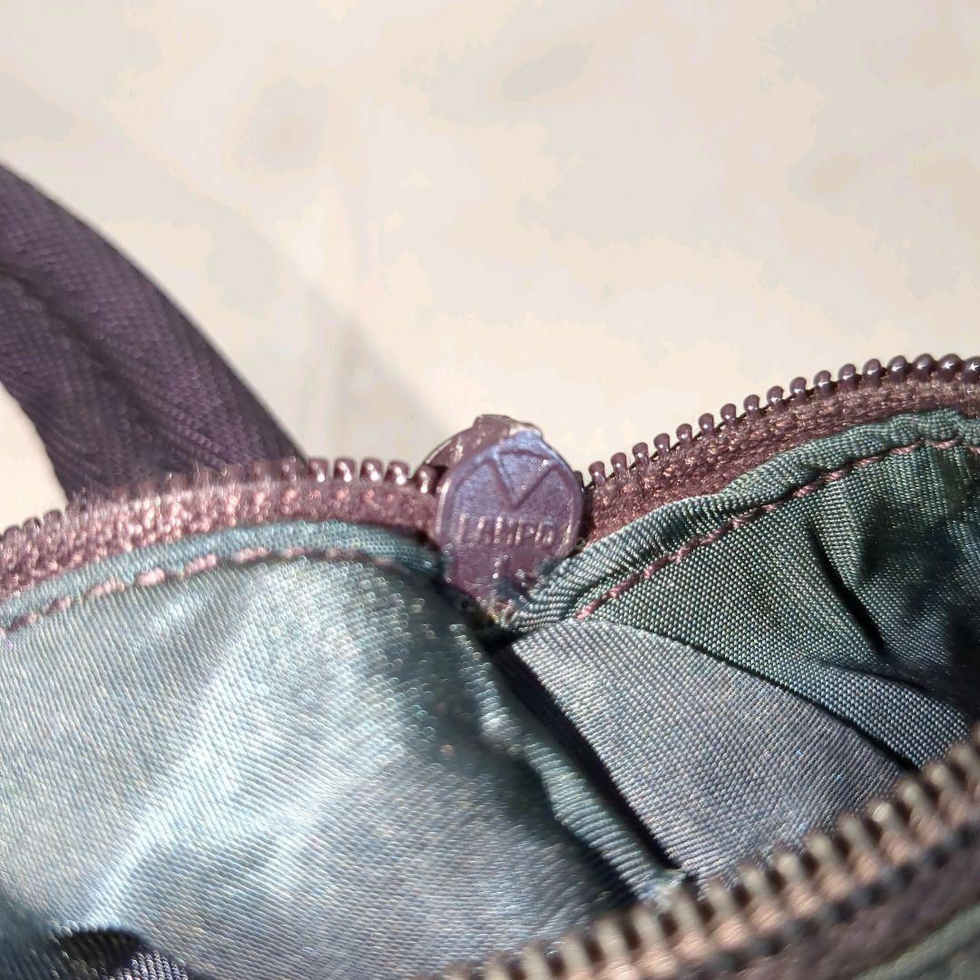 PRADA Accessory Pouch Shoulder Bag Purse Logo Nylon Khaki Authentic