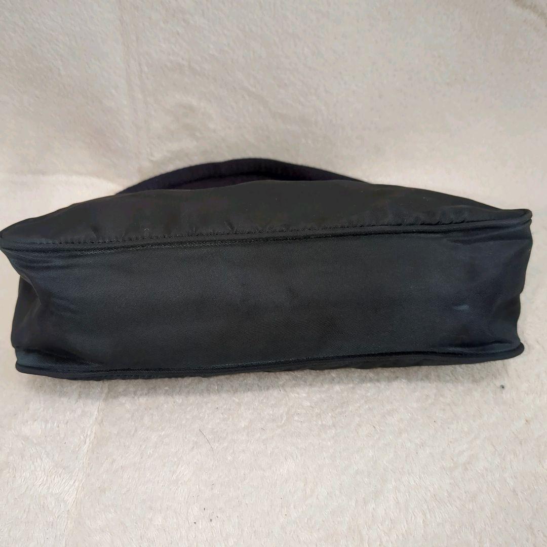 PRADA Accessory Pouch Shoulder Bag Purse Logo Nylon Khaki Authentic