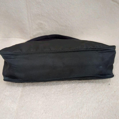 PRADA Accessory Pouch Shoulder Bag Purse Logo Nylon Khaki Authentic