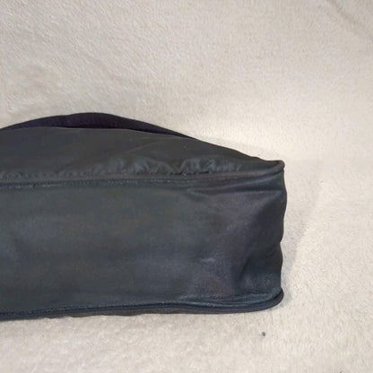 PRADA Accessory Pouch Shoulder Bag Purse Logo Nylon Khaki Authentic
