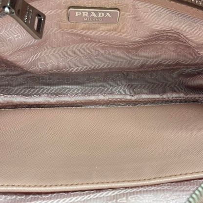 PRADA Shoulder Bag Purse Quilting Nylon Pink Authentic