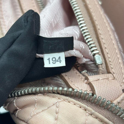 PRADA Shoulder Bag Purse Quilting Nylon Pink Authentic