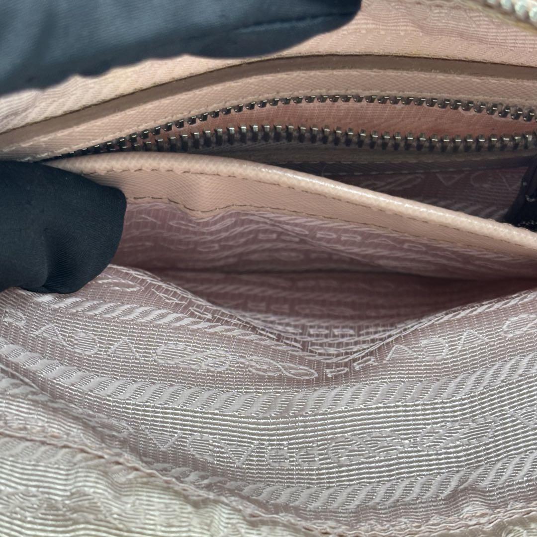 PRADA Shoulder Bag Purse Quilting Nylon Pink Authentic
