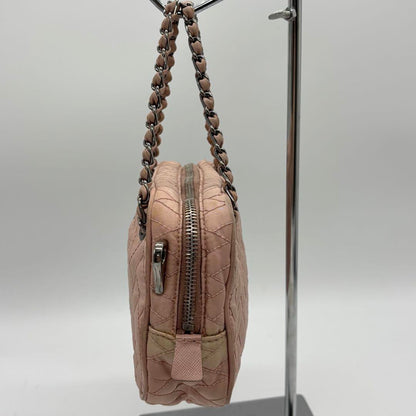 PRADA Shoulder Bag Purse Quilting Nylon Pink Authentic