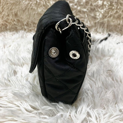 PRADA Shoulder Bag Purse 2way Quilting Chain Nylon Black Authentic