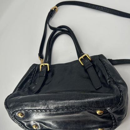 PRADA Hand Shoulder Bag Tote Purse 2way Ribbon Black Authentic