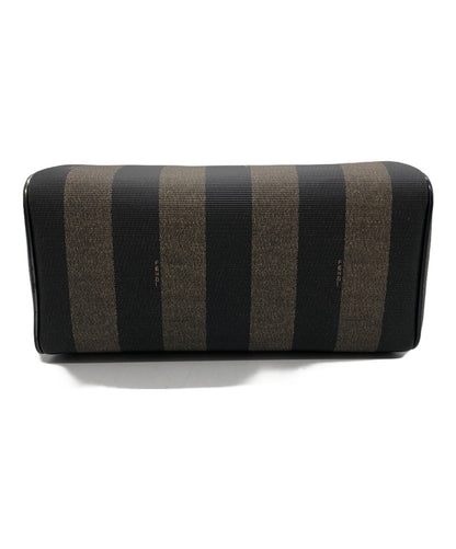 FENDI Clutch Bag Second Bag Pecan Brown Black Authentic