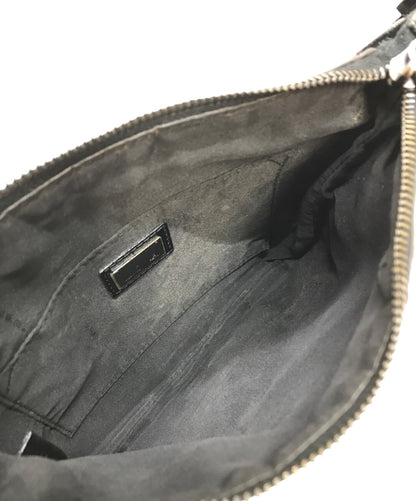 FENDI Shoulder Bag Purse FF Zucchino Black Authentic