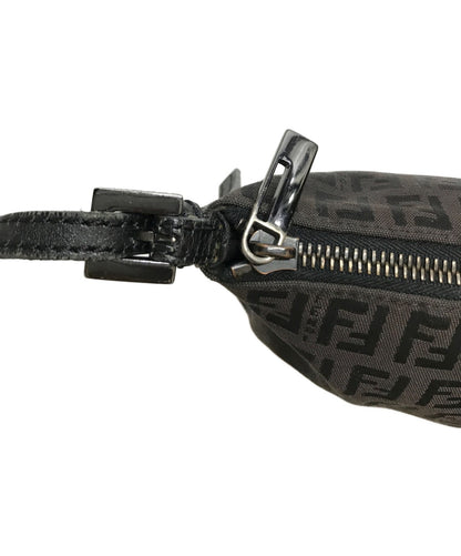 FENDI Shoulder Bag Purse FF Zucchino Black Authentic