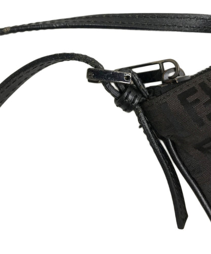 FENDI Shoulder Bag Purse FF Zucchino Black Authentic