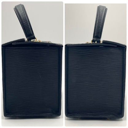FENDI Vanity Bag Hand Shoulder Bag Tote Purse 2way Leather Black Authentic