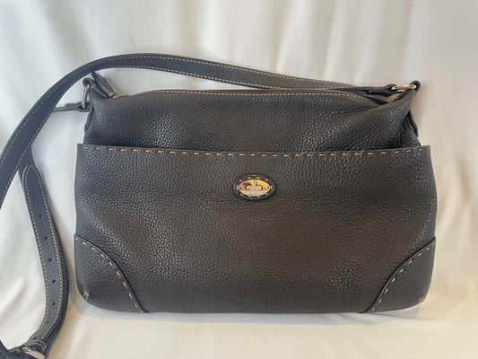 FENDI Shoulder Bag Purse Selleria Leather Brown Authentic