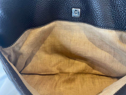 FENDI Shoulder Bag Purse Selleria Leather Brown Authentic