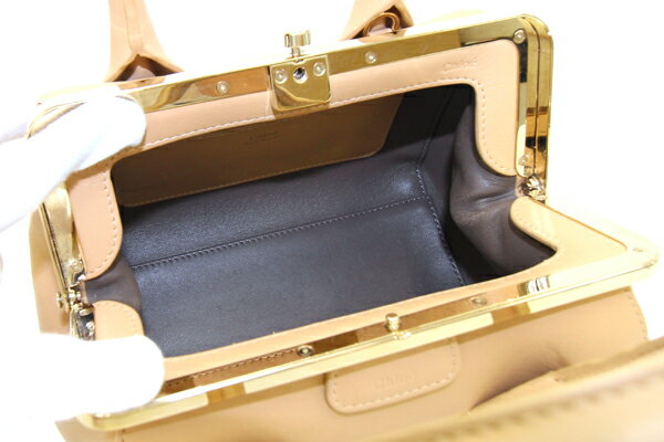 Chloe Hand Bag Tote Purse JOYCE Leather Beige Authentic