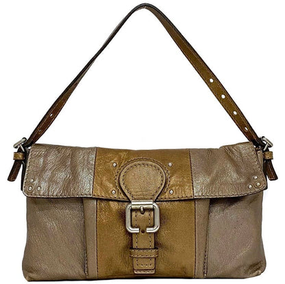 Chloe Chloe Shoulder Bag Purse Leather Metallic Brown Authentic