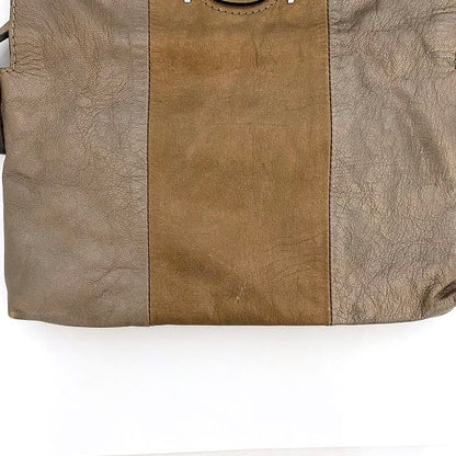 Chloe Chloe Shoulder Bag Purse Leather Metallic Brown Authentic