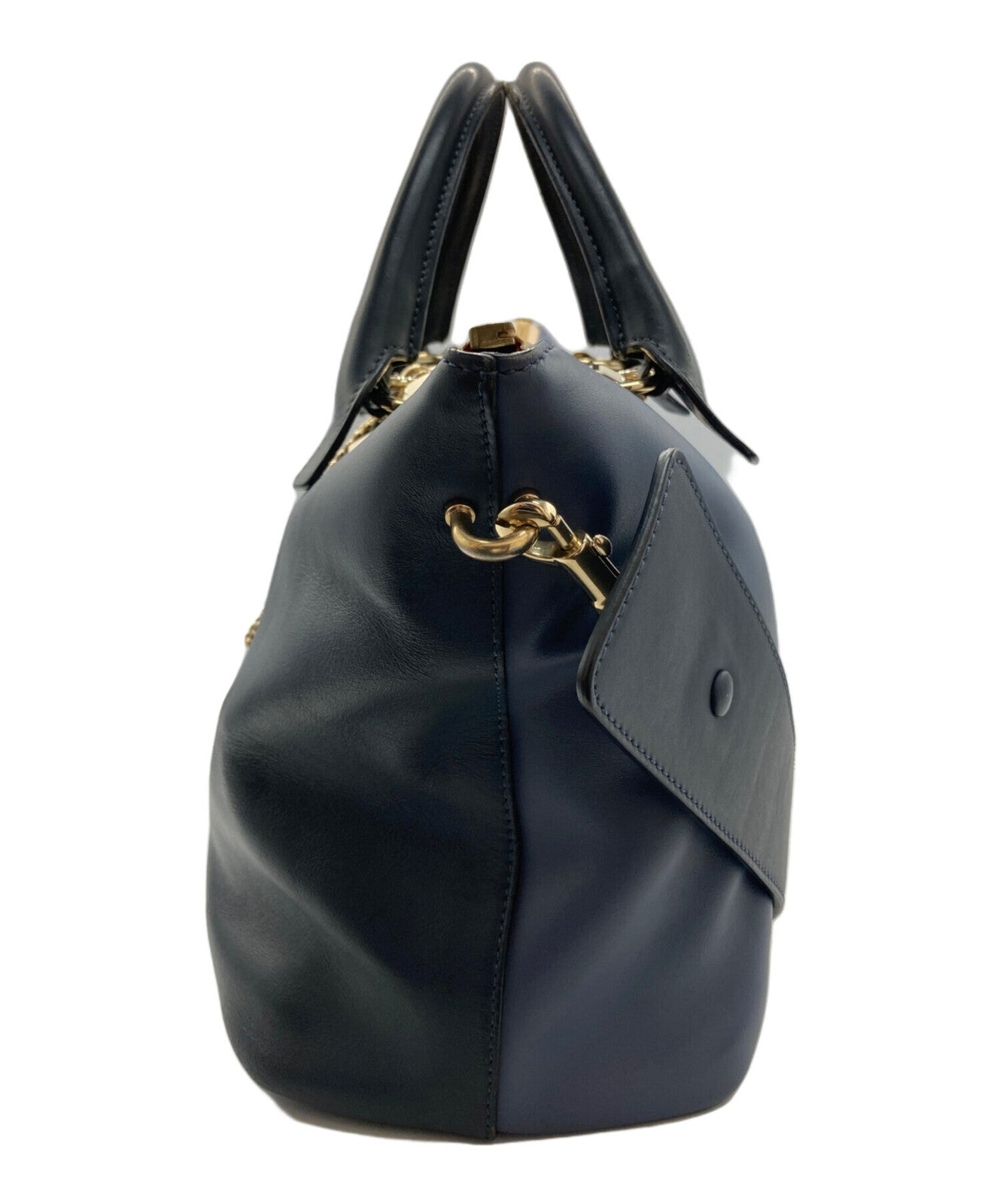 Chloe Hand Shoulder Bag Tote Purse 2way Blue Authentic