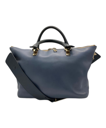 Chloe Hand Shoulder Bag Tote Purse 2way Blue Authentic