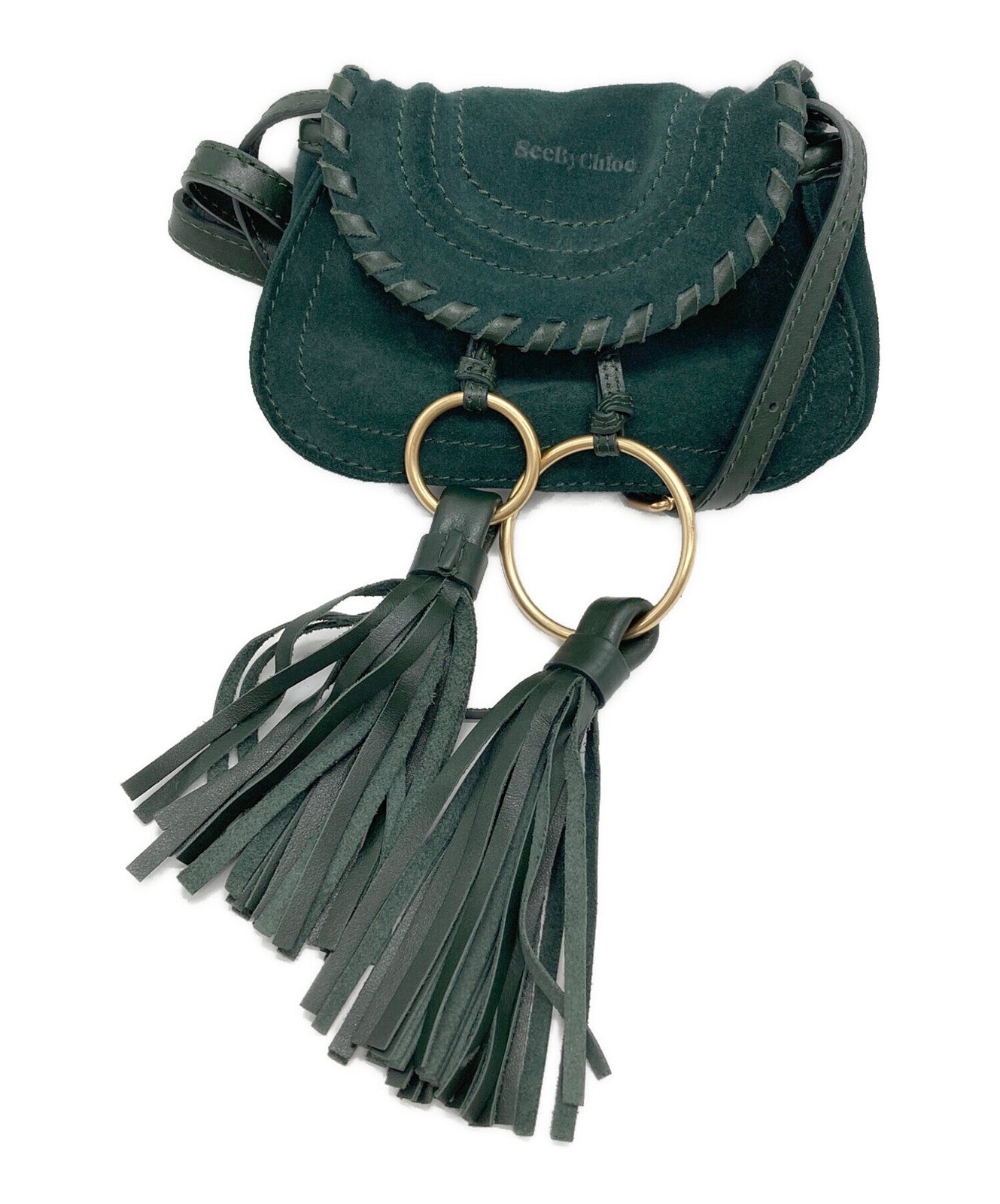 See By Chloe Marcy Small Shoulder Bag Purse Green Authentic
