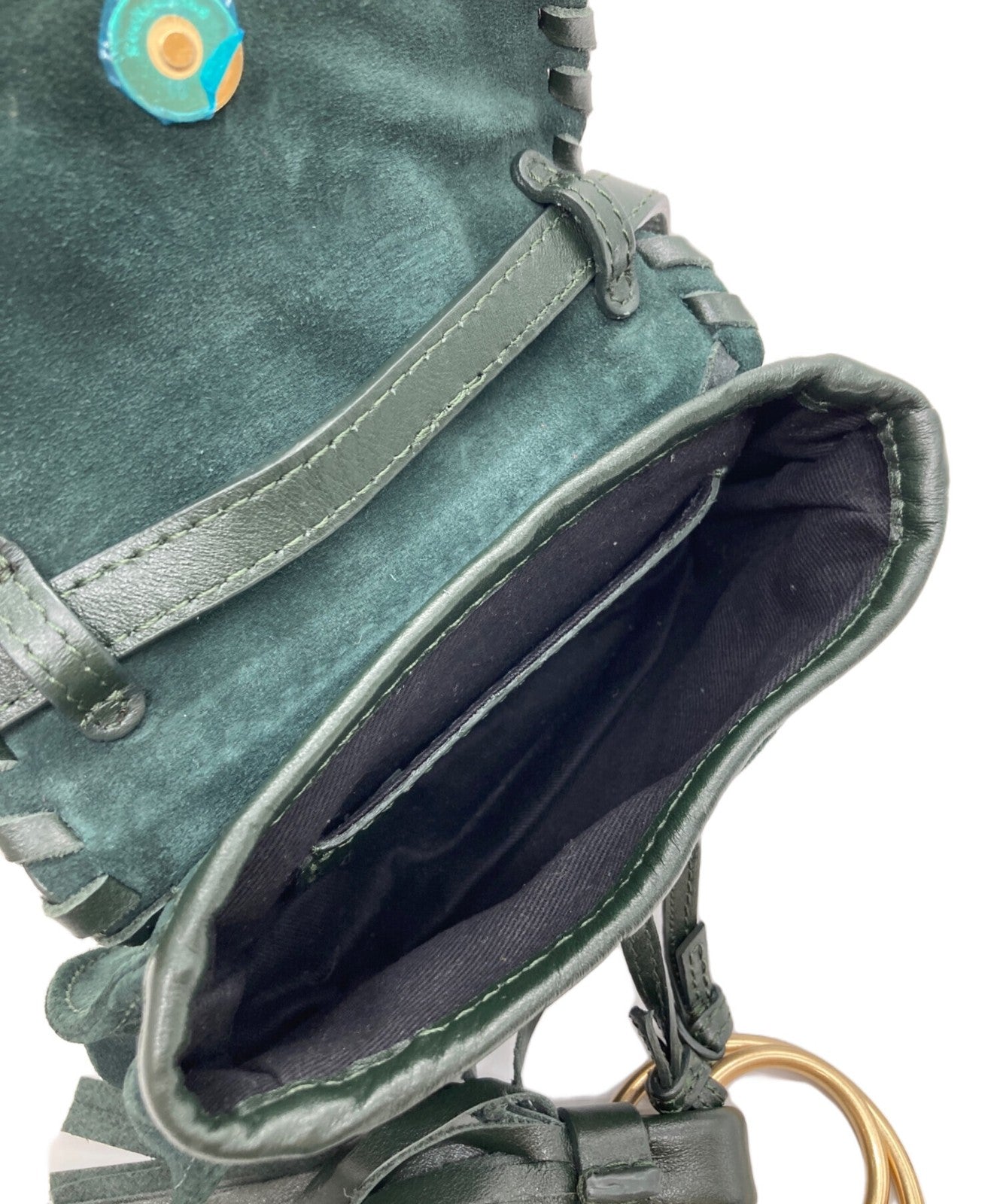 See By Chloe Marcy Small Shoulder Bag Purse Green Authentic