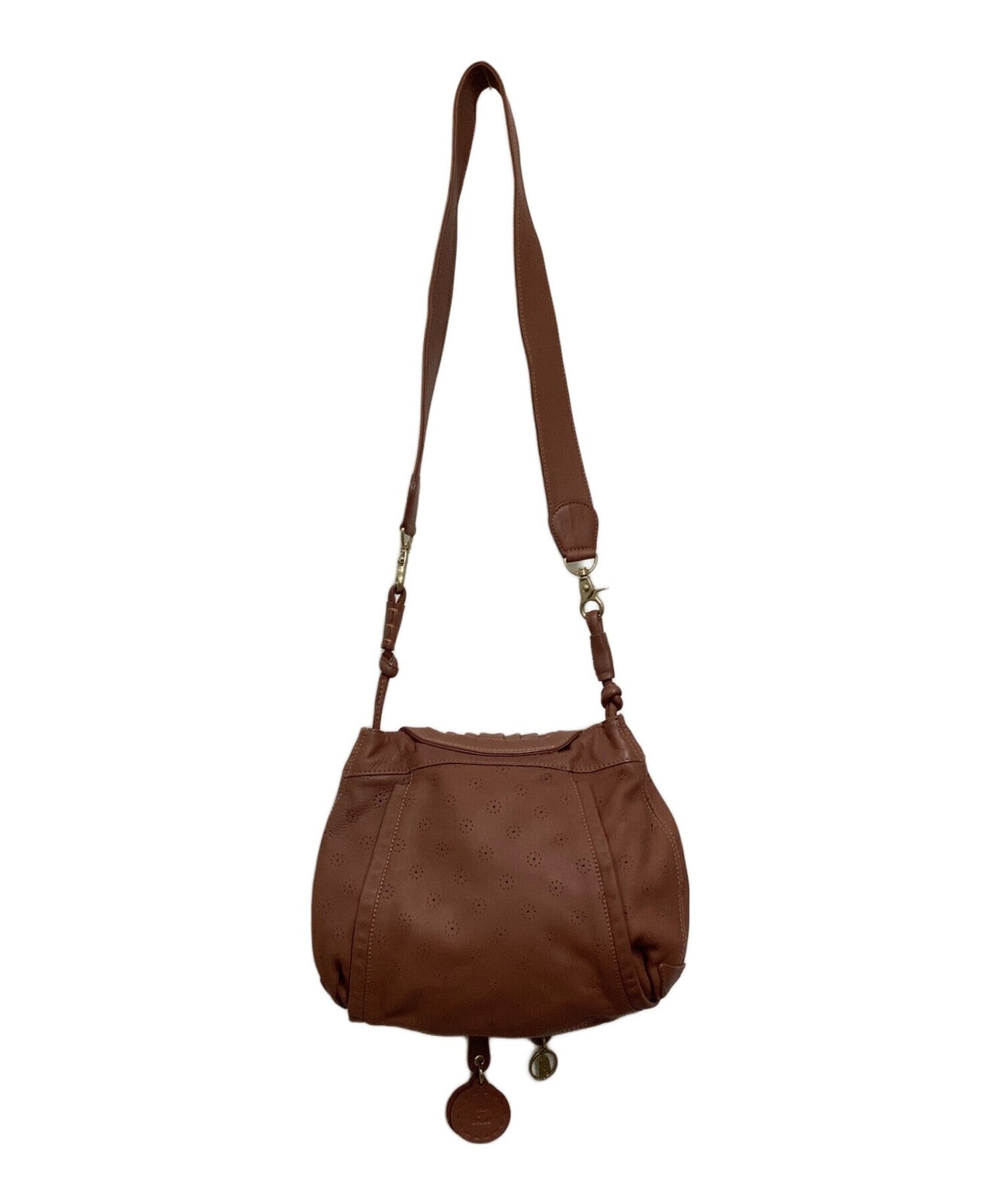 See By Chloe Shoulder Bag Purse Brown Authentic