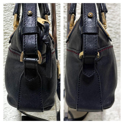 Chloe Hand Shoulder Bag Tote Purse 2way Leather Black Authentic