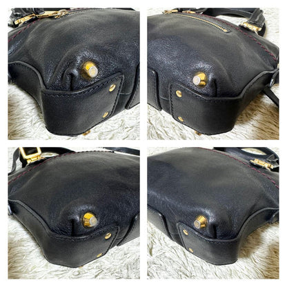 Chloe Hand Shoulder Bag Tote Purse 2way Leather Black Authentic