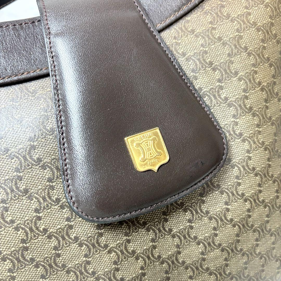 CELINE Hand Shoulder Bag Tote Purse Macadam Authentic