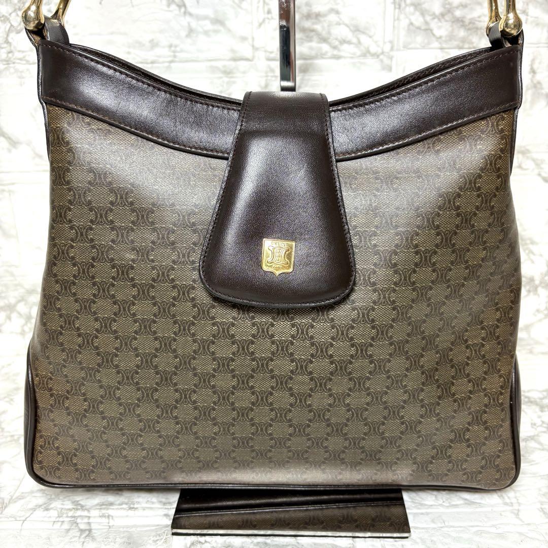 CELINE Hand Shoulder Bag Tote Purse Macadam Authentic