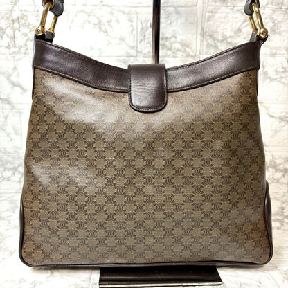 CELINE Hand Shoulder Bag Tote Purse Macadam Authentic