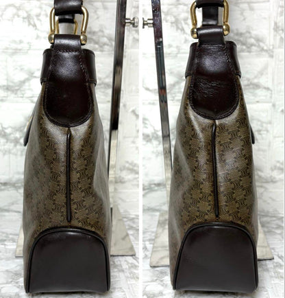 CELINE Hand Shoulder Bag Tote Purse Macadam Authentic