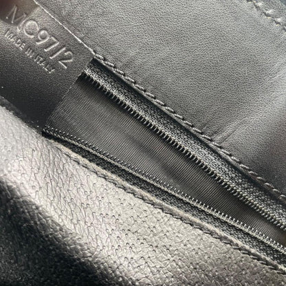 CELINE Hand Bag Tote Purse OLD Macadam PVC Leather Black Authentic