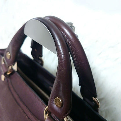 CELINE Hand Bag Tote Purse Boogie Dark Brown Authentic