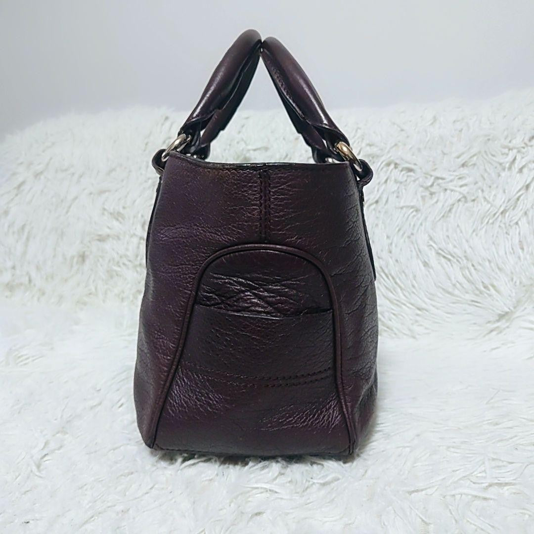 CELINE Hand Bag Tote Purse Boogie Dark Brown Authentic