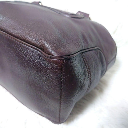 CELINE Hand Bag Tote Purse Boogie Dark Brown Authentic