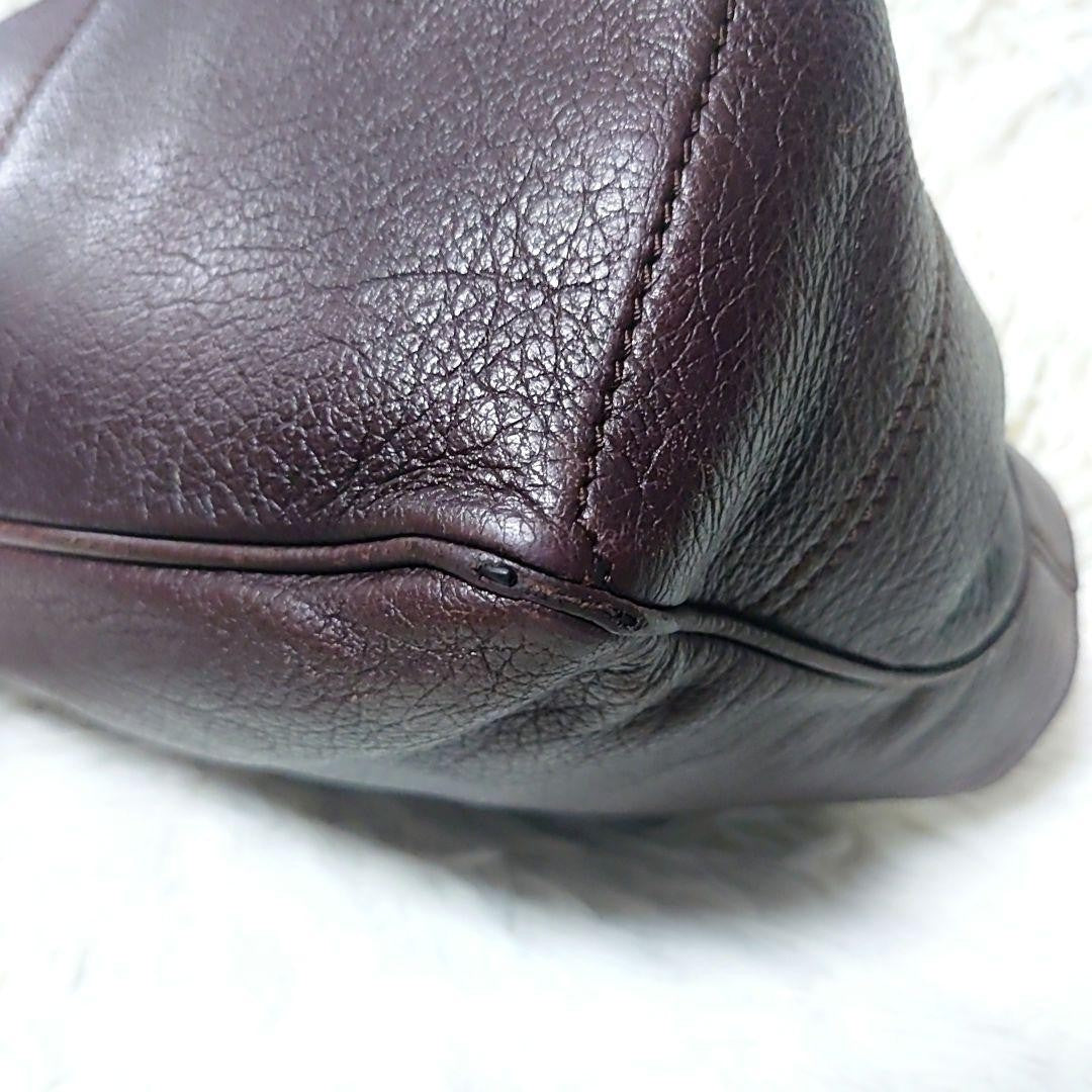 CELINE Hand Bag Tote Purse Boogie Dark Brown Authentic