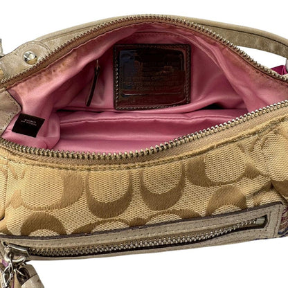 COACH Hand Bag Tote Purse poppy Signature Authentic