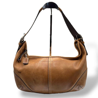 COACH Shoulder Bag Purse 9542 Leather Brown Authentic