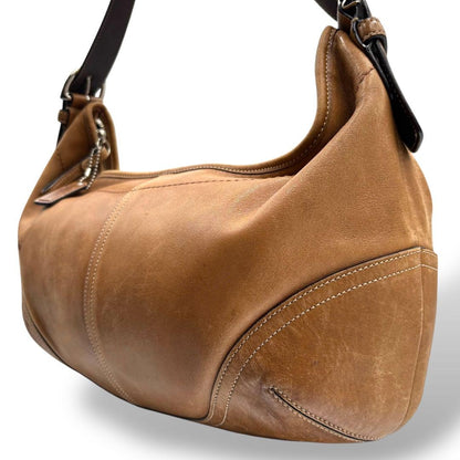 COACH Shoulder Bag Purse 9542 Leather Brown Authentic