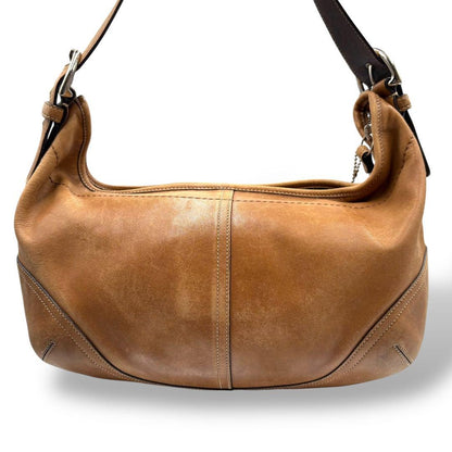 COACH Shoulder Bag Purse 9542 Leather Brown Authentic