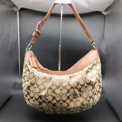 COACH Shoulder Bag Purse Signature Canvas Authentic