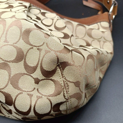 COACH Shoulder Bag Purse Signature Canvas Authentic