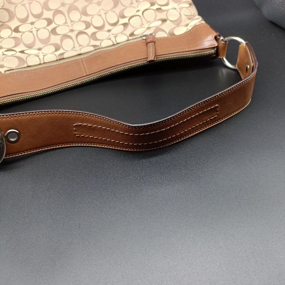 COACH Shoulder Bag Purse Signature Canvas Authentic