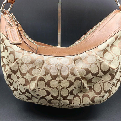 COACH Shoulder Bag Purse Signature Canvas Authentic