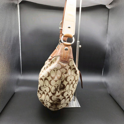 COACH Shoulder Bag Purse Signature Canvas Authentic