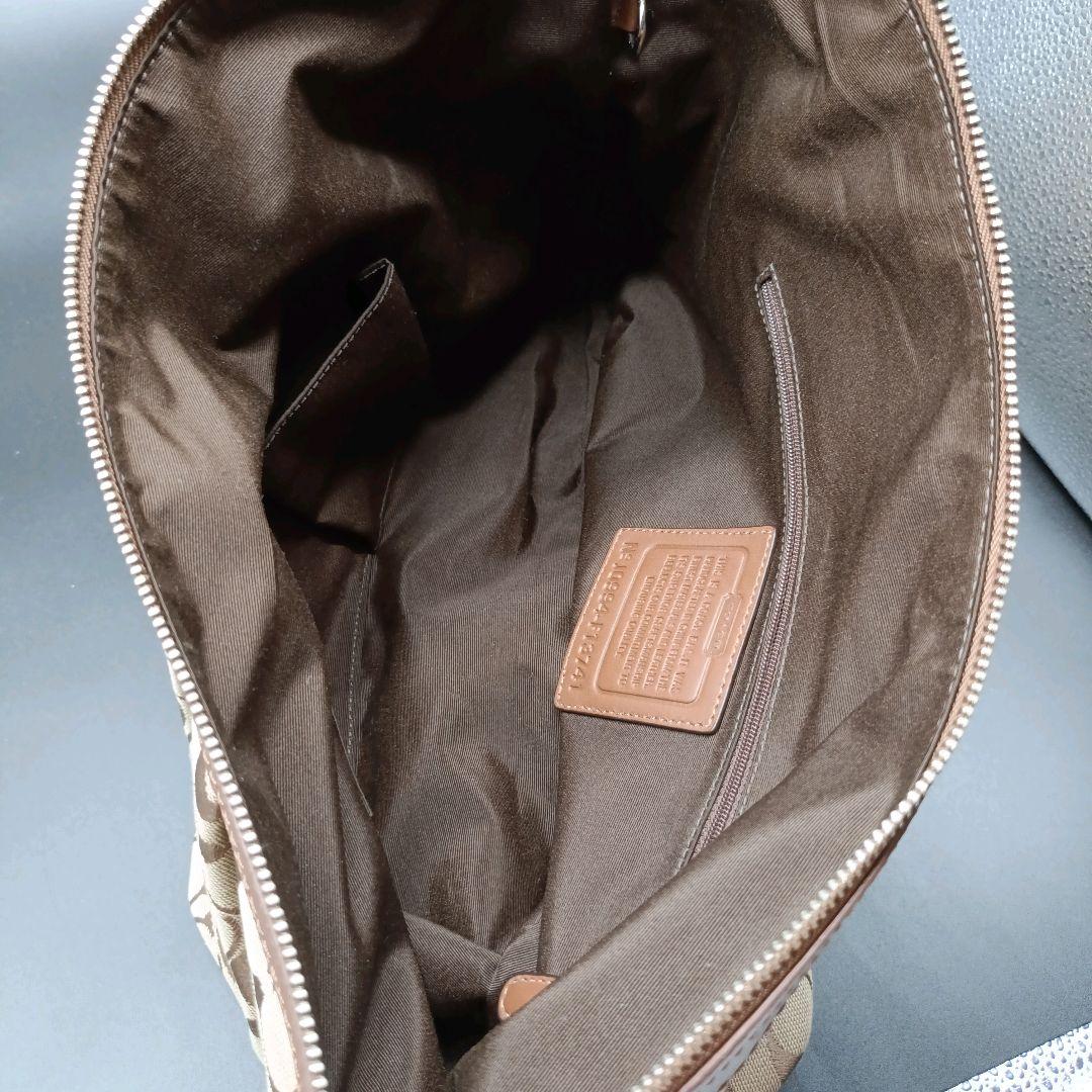 COACH Shoulder Bag Purse Signature Canvas Authentic